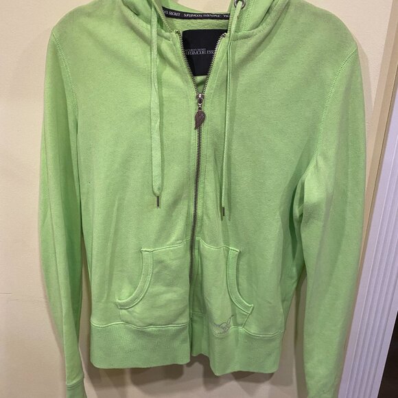 Victoria Secret Lime Green Hoodie M - Picture 1 of 5